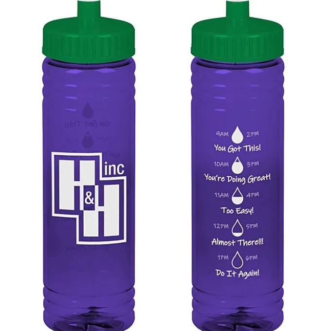 Halcyon Water Bottle with Droplet Graphics - 24 oz