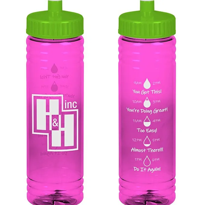 Halcyon Water Bottle with Droplet Graphics - 24 oz
