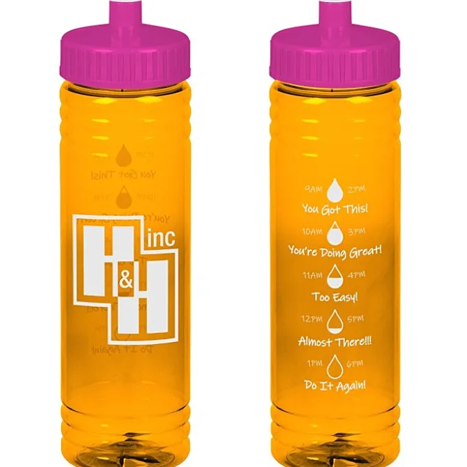 Halcyon Water Bottle with Droplet Graphics - 24 oz