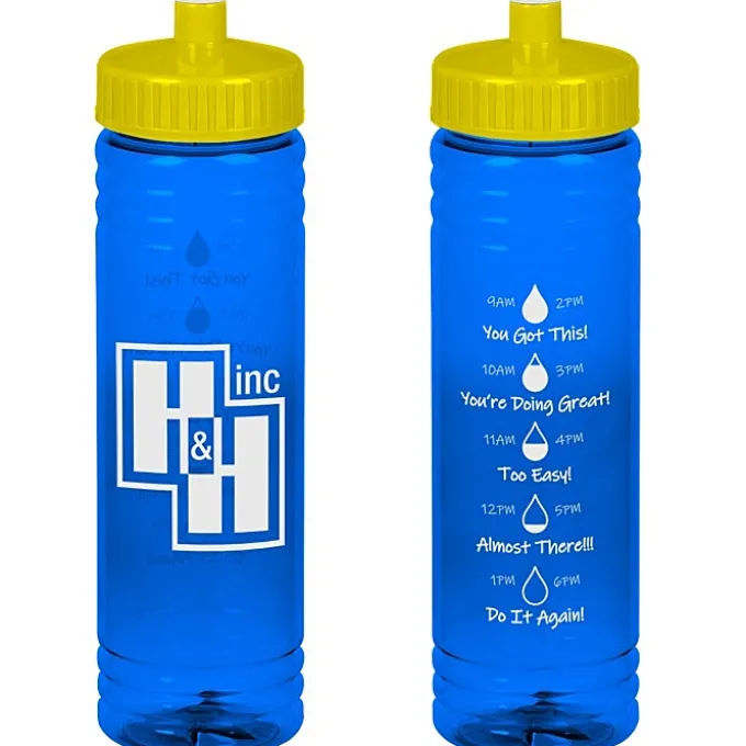 Halcyon Water Bottle with Droplet Graphics - 24 oz