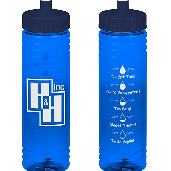 Halcyon Water Bottle with Droplet Graphics - 24 oz