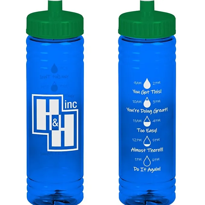 Halcyon Water Bottle with Droplet Graphics - 24 oz