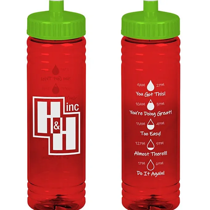 Halcyon Water Bottle with Droplet Graphics - 24 oz