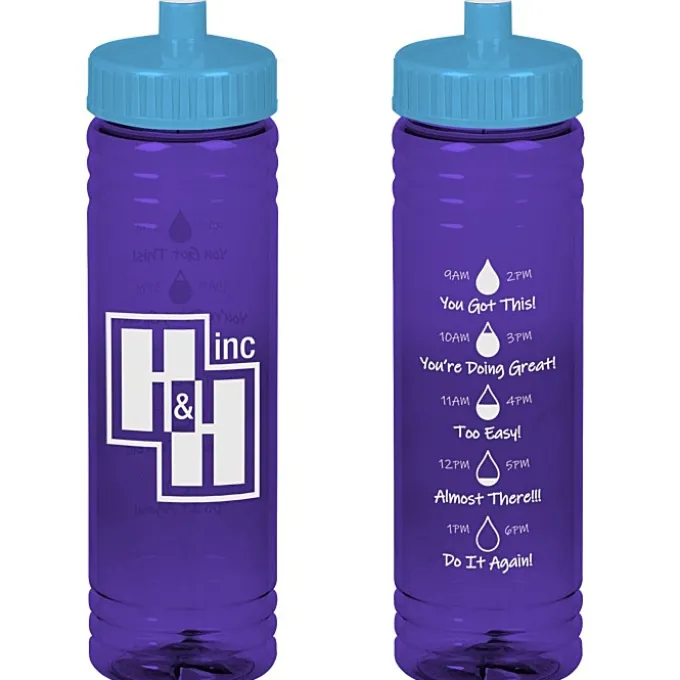 Halcyon Water Bottle with Droplet Graphics - 24 oz