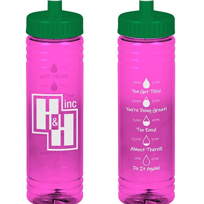 Halcyon Water Bottle with Droplet Graphics - 24 oz