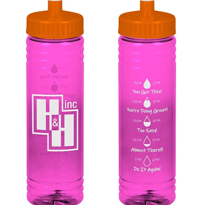 Halcyon Water Bottle with Droplet Graphics - 24 oz