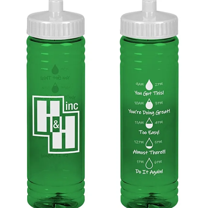 Halcyon Water Bottle with Droplet Graphics - 24 oz