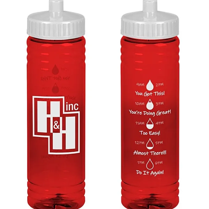 Halcyon Water Bottle with Droplet Graphics - 24 oz