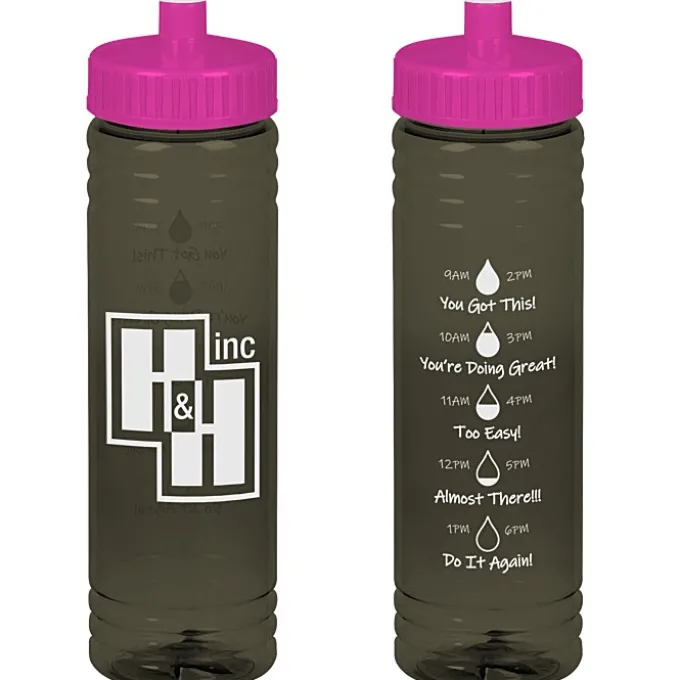 Halcyon Water Bottle with Droplet Graphics - 24 oz