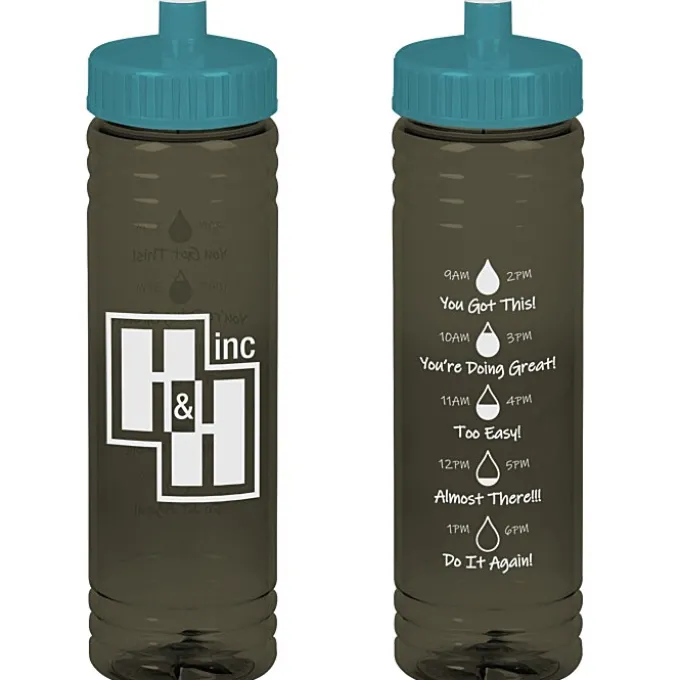 Halcyon Water Bottle with Droplet Graphics - 24 oz