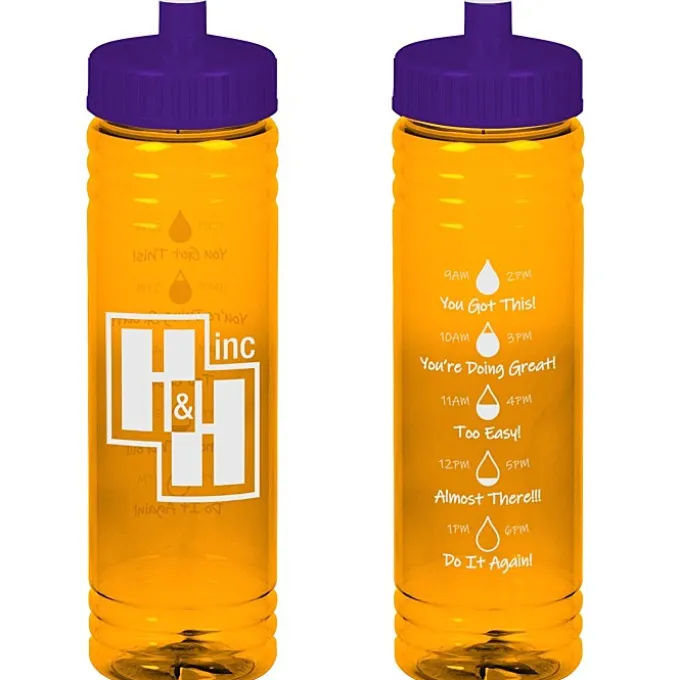 Halcyon Water Bottle with Droplet Graphics - 24 oz