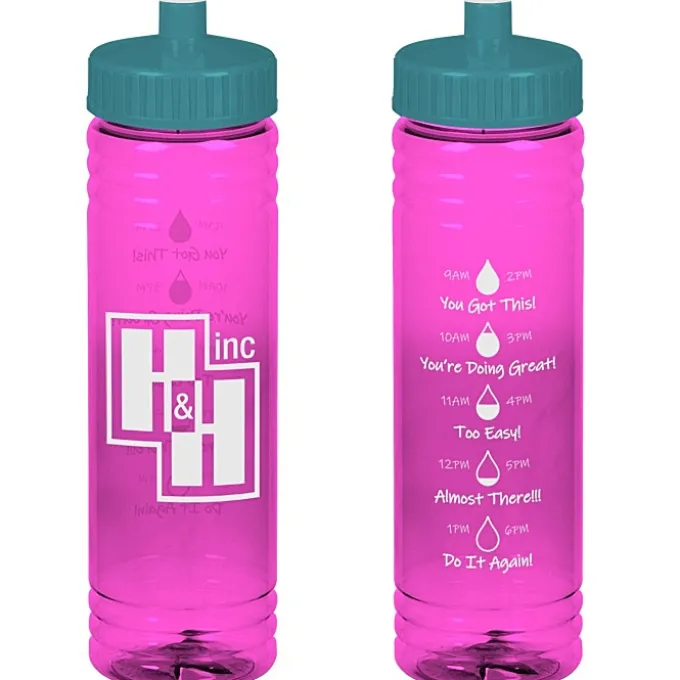 Halcyon Water Bottle with Droplet Graphics - 24 oz