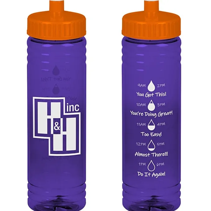 Halcyon Water Bottle with Droplet Graphics - 24 oz
