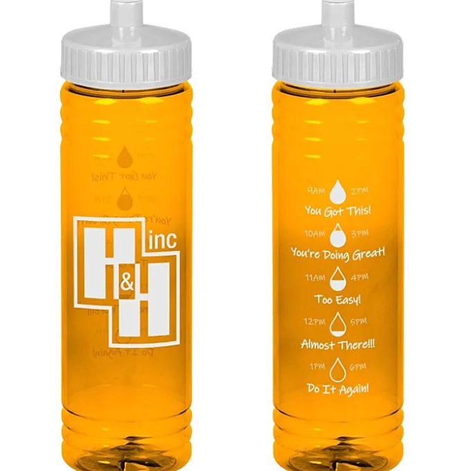 Halcyon Water Bottle with Droplet Graphics - 24 oz