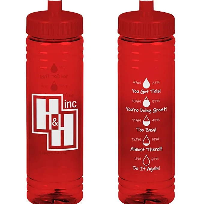 Halcyon Water Bottle with Droplet Graphics - 24 oz