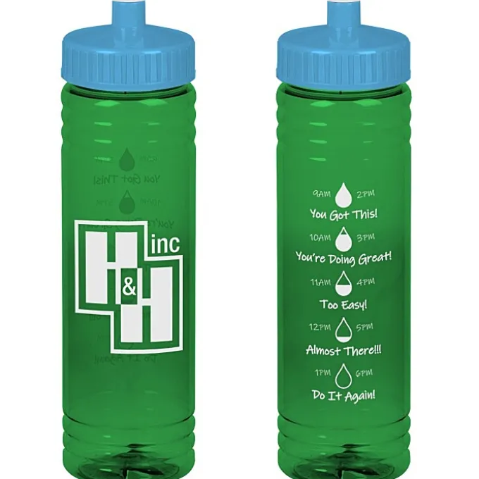 Halcyon Water Bottle with Droplet Graphics - 24 oz