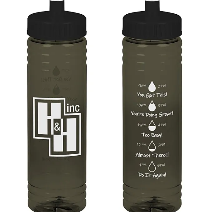Halcyon Water Bottle with Droplet Graphics - 24 oz