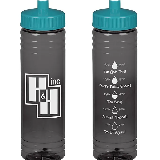 Halcyon Water Bottle with Droplet Graphics - 24 oz