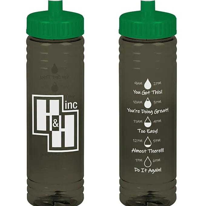 Halcyon Water Bottle with Droplet Graphics - 24 oz