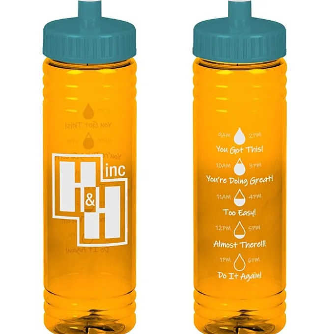 Halcyon Water Bottle with Droplet Graphics - 24 oz