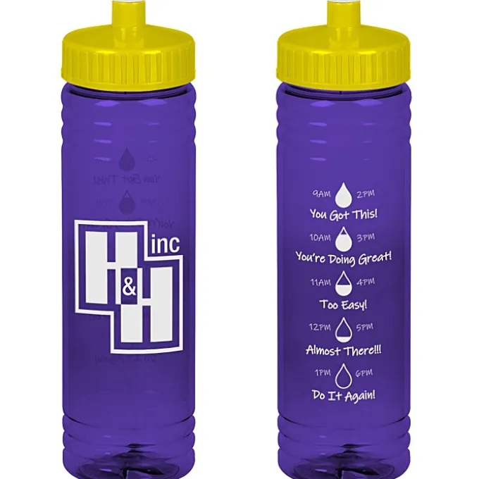Halcyon Water Bottle with Droplet Graphics - 24 oz