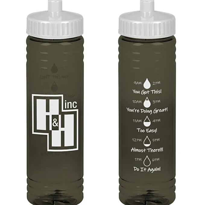 Halcyon Water Bottle with Droplet Graphics - 24 oz