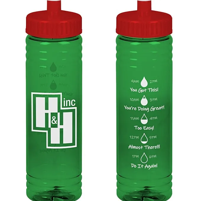 Halcyon Water Bottle with Droplet Graphics - 24 oz