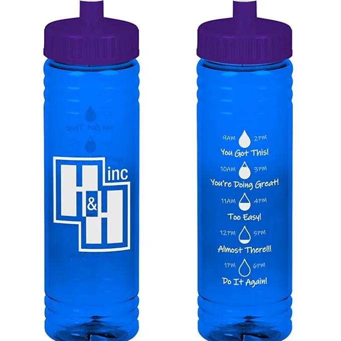 Halcyon Water Bottle with Droplet Graphics - 24 oz