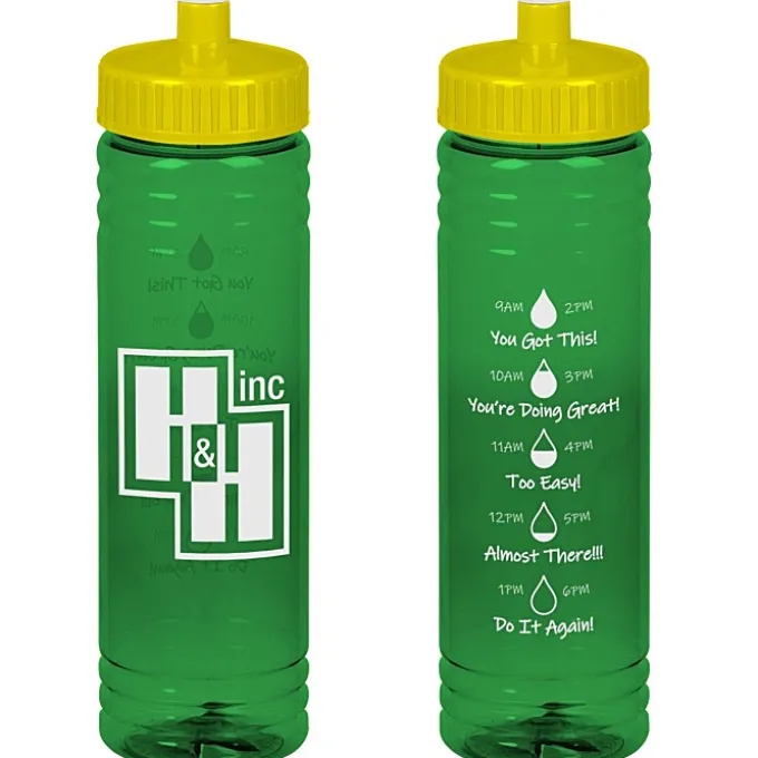 Halcyon Water Bottle with Droplet Graphics - 24 oz