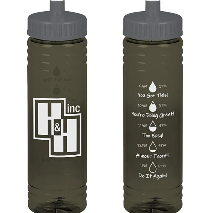 Halcyon Water Bottle with Droplet Graphics - 24 oz