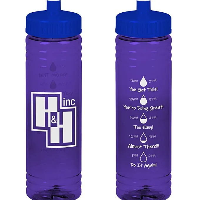 Halcyon Water Bottle with Droplet Graphics - 24 oz