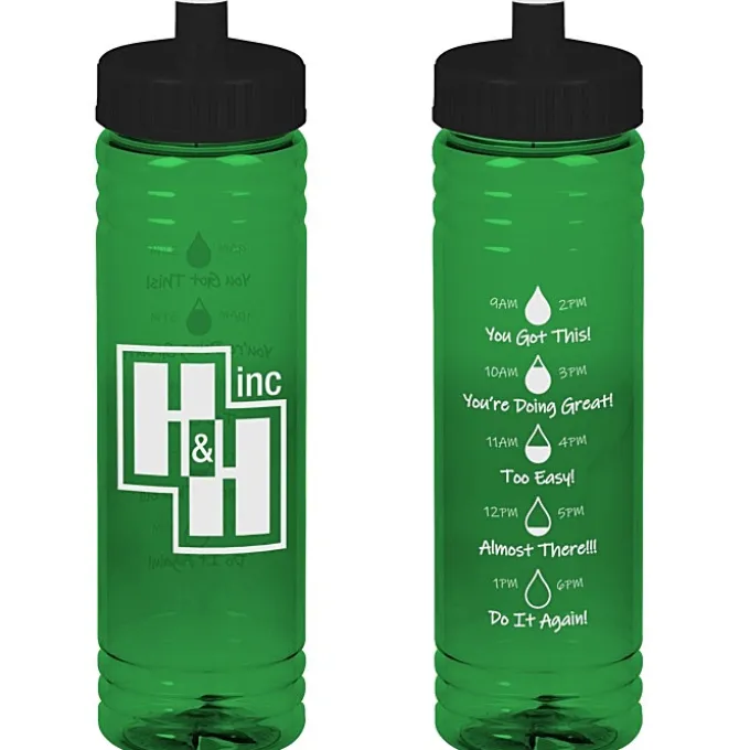 Halcyon Water Bottle with Droplet Graphics - 24 oz