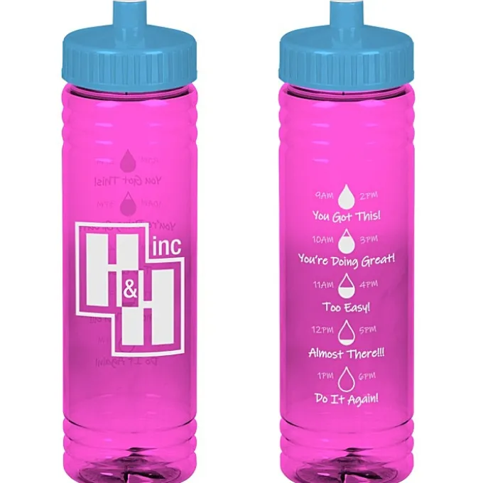 Halcyon Water Bottle with Droplet Graphics - 24 oz