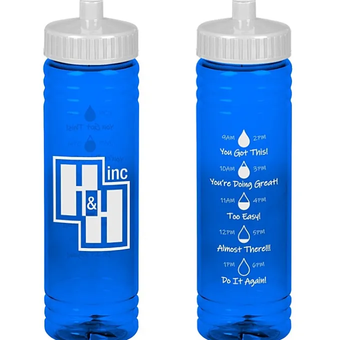 Halcyon Water Bottle with Droplet Graphics - 24 oz