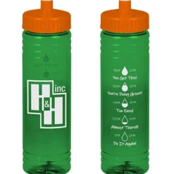 Halcyon Water Bottle with Droplet Graphics - 24 oz