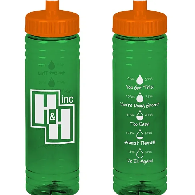 Halcyon Water Bottle with Droplet Graphics - 24 oz