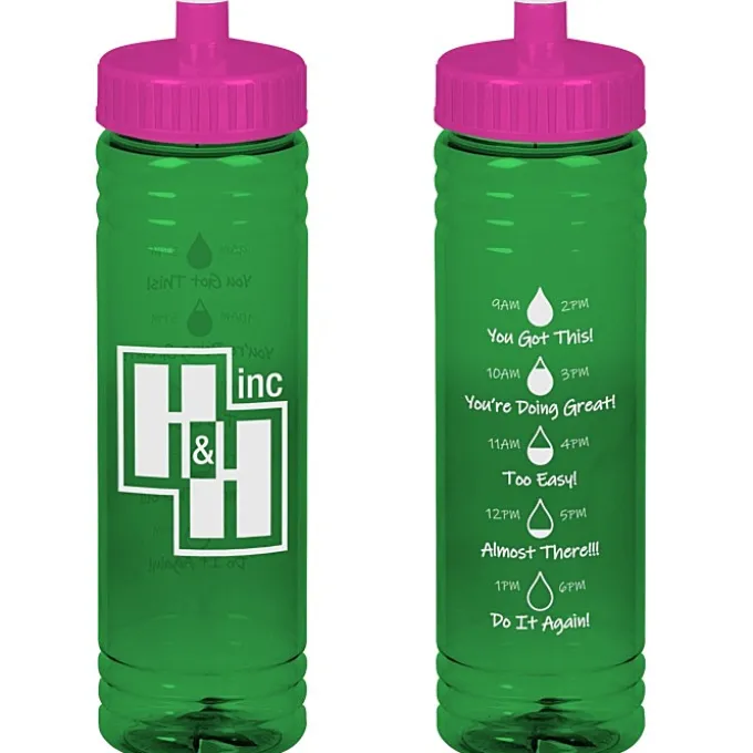 Halcyon Water Bottle with Droplet Graphics - 24 oz