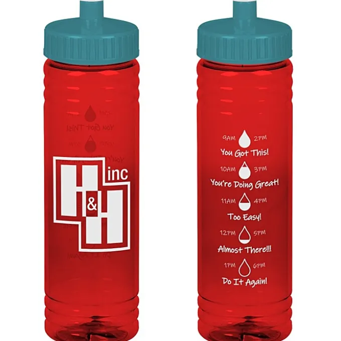Halcyon Water Bottle with Droplet Graphics - 24 oz
