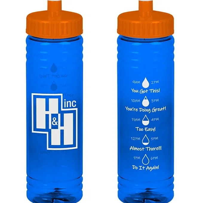 Halcyon Water Bottle with Droplet Graphics - 24 oz