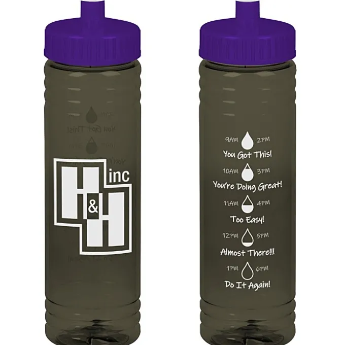 Halcyon Water Bottle with Droplet Graphics - 24 oz