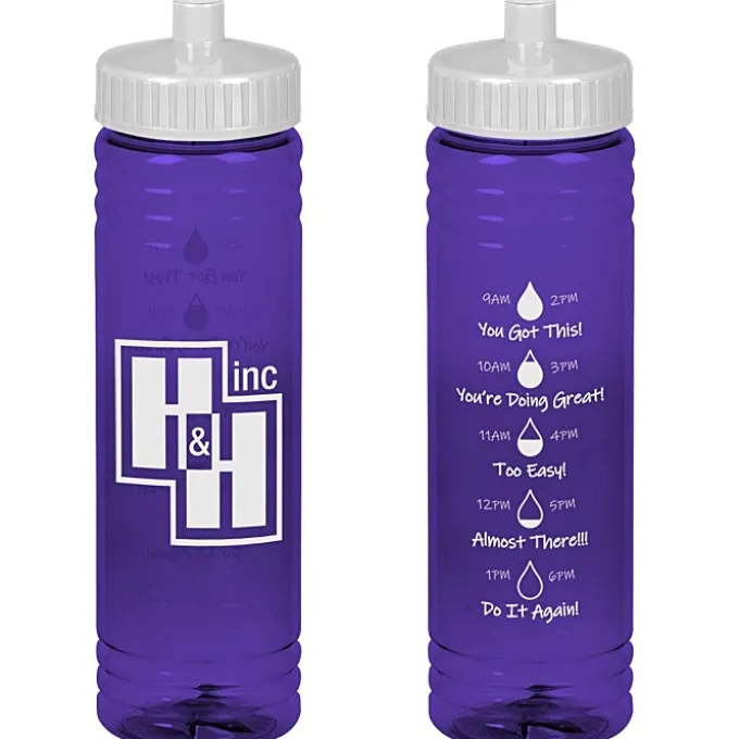 Halcyon Water Bottle with Droplet Graphics - 24 oz