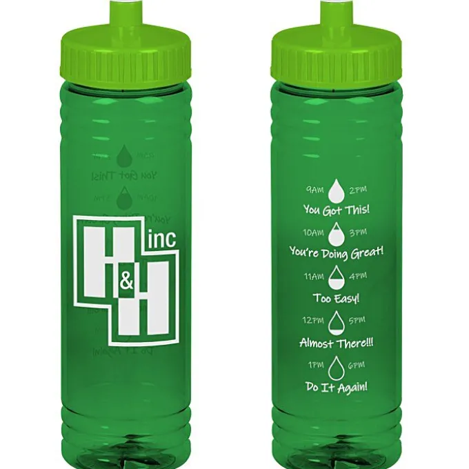 Halcyon Water Bottle with Droplet Graphics - 24 oz