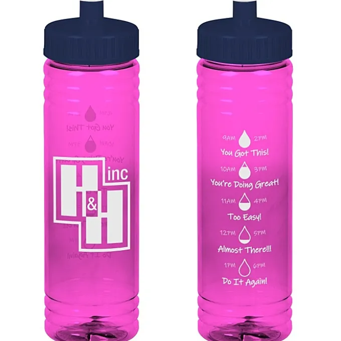 Halcyon Water Bottle with Droplet Graphics - 24 oz