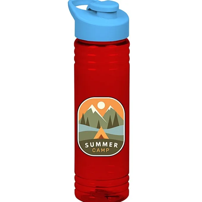 Halcyon Water Bottle with Flip Carry Lid - 24 oz - Full Color