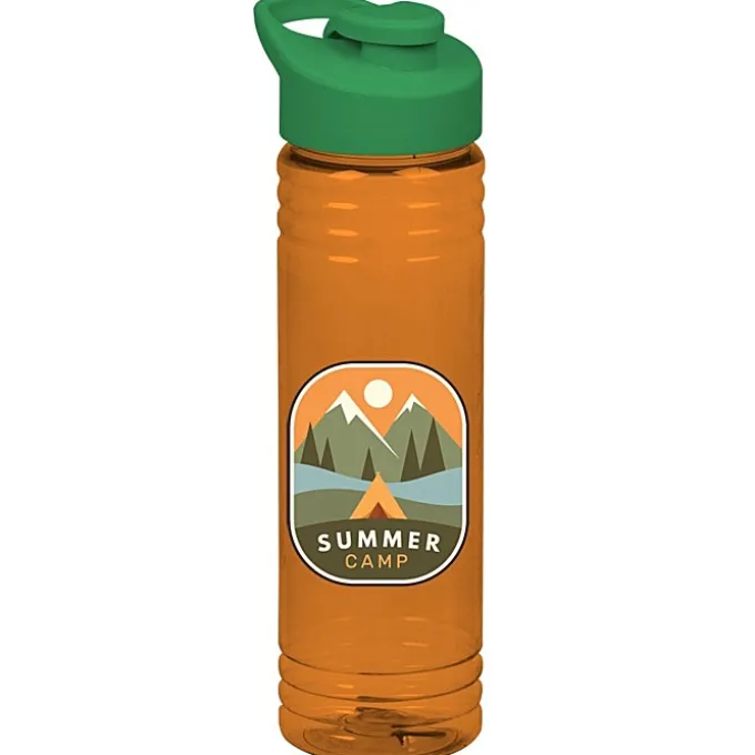 Halcyon Water Bottle with Flip Carry Lid - 24 oz - Full Color