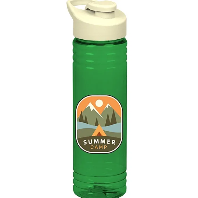 Halcyon Water Bottle with Flip Carry Lid - 24 oz - Full Color