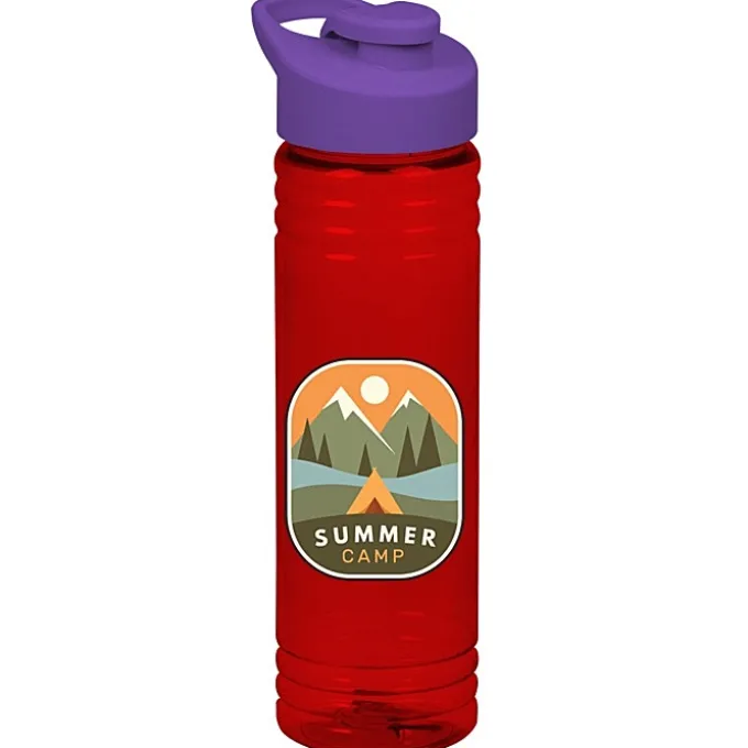 Halcyon Water Bottle with Flip Carry Lid - 24 oz - Full Color