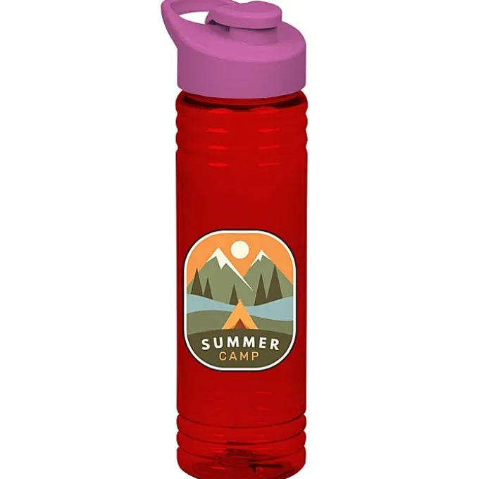 Halcyon Water Bottle with Flip Carry Lid - 24 oz - Full Color