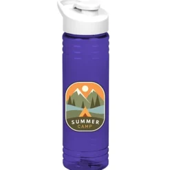Halcyon Water Bottle with Flip Carry Lid - 24 oz - Full Color