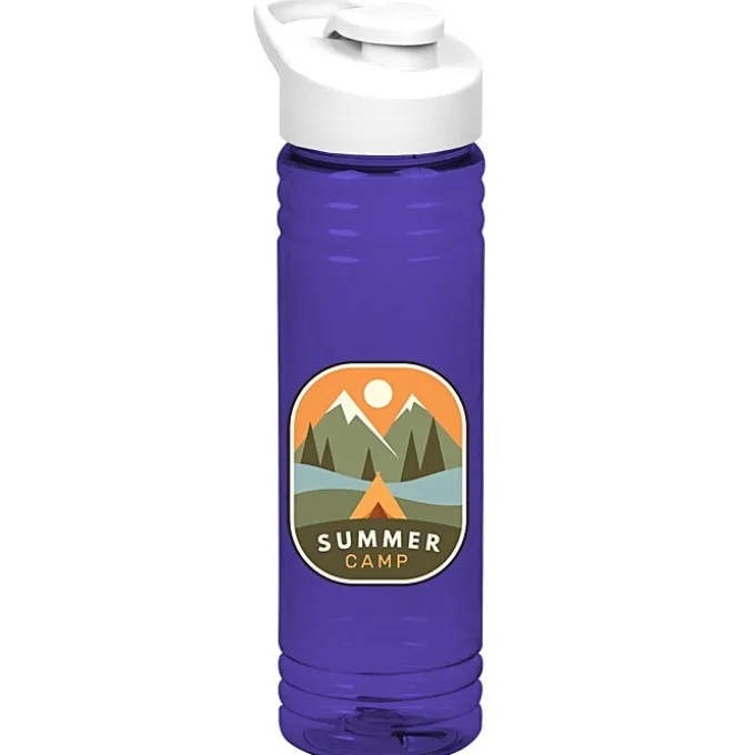 Halcyon Water Bottle with Flip Carry Lid - 24 oz - Full Color